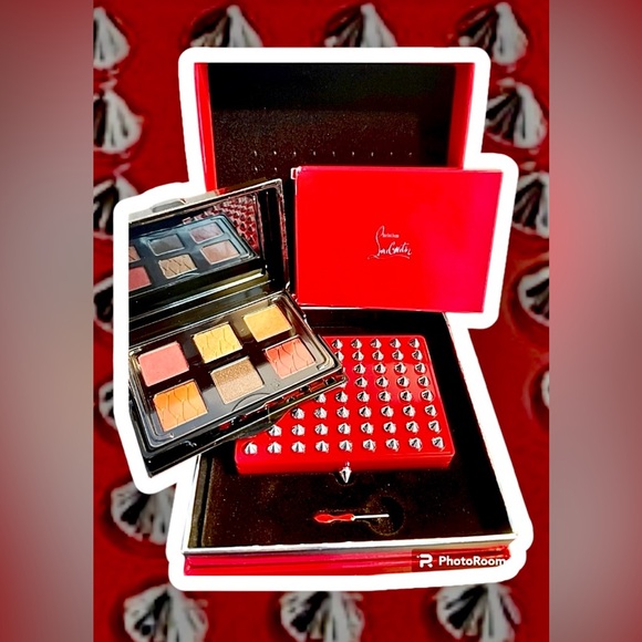 Christian Louboutin NIB 2Pc Abracadabra Gorgeous ReusableSpiked Case&6 Eyeshadow - Picture 6 of 16